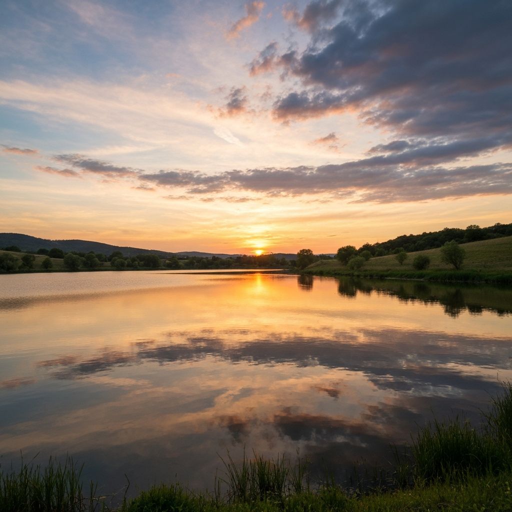 Serene natural water landscape